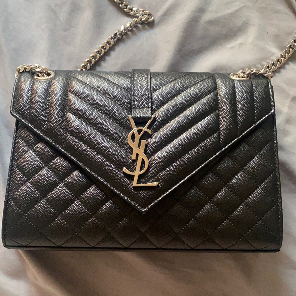 SAINT LAURENT
Medium Tri-Quilted Matelasse Shoulder Bag